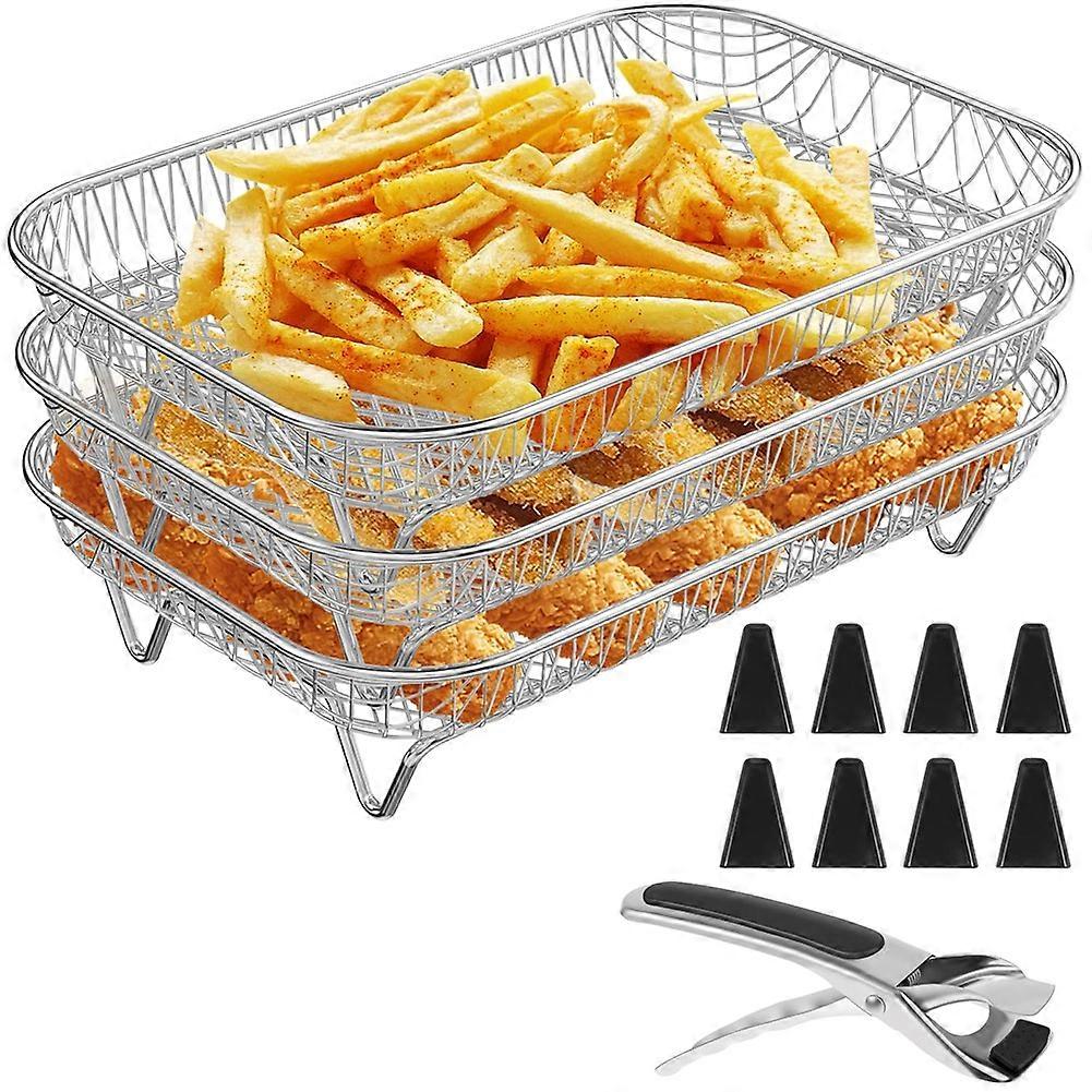 Air Fryer Rack Square for Oven 3 Layer Stackable Dehydrator Rack