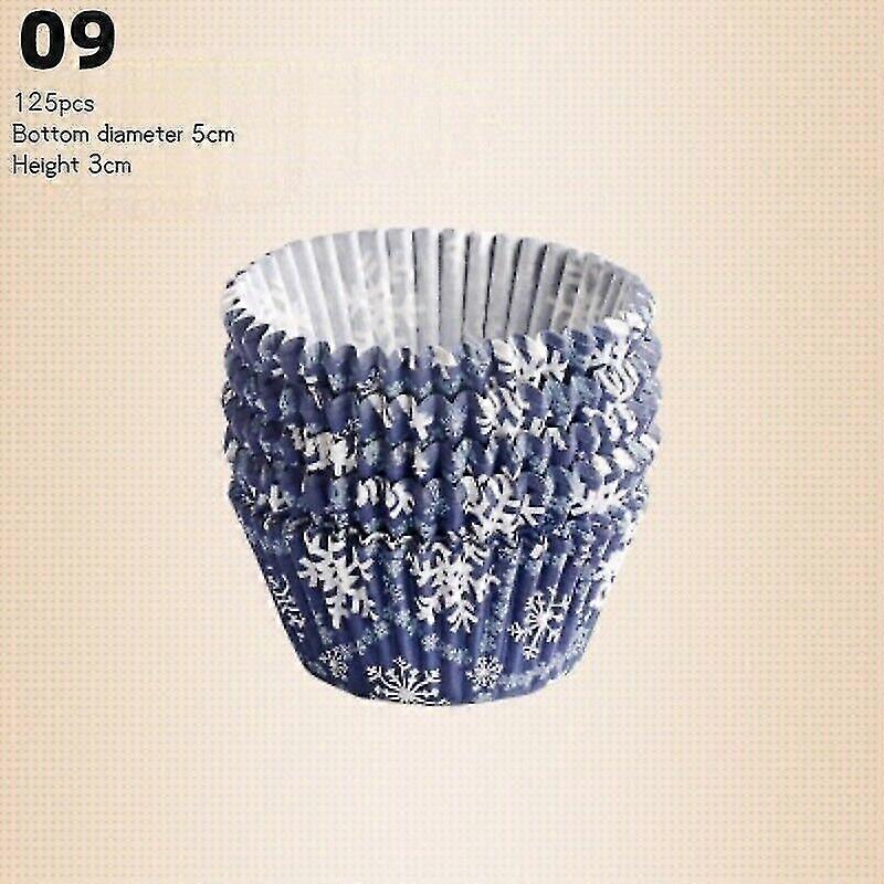 125 stk. papir cupcake-forme kageforme æske bage muffinsform jul @BUGU