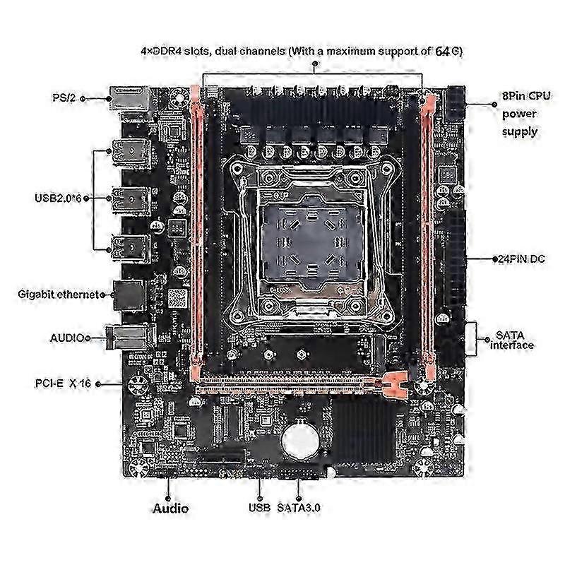 For X99e Desktop Motherboard Dual Channel Supports 4xddr4 Recc Ram Pcie X16 Nvme Gigabit Lan Card Co