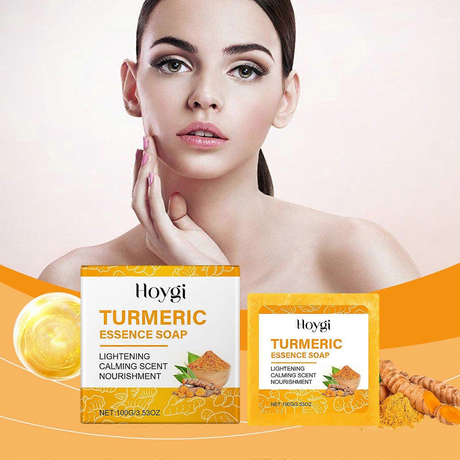 Hoygi Turmeric Cleansing Soap Gently Cleanses, Moisturizes And Hydrates The Body, Making The Skin Delicate, Clean And Refreshing