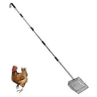Adjustable Telescoping Metal Shovel for Poultry Waste Efficient Cleaner with Ergonomic Grip Design Multicolor
