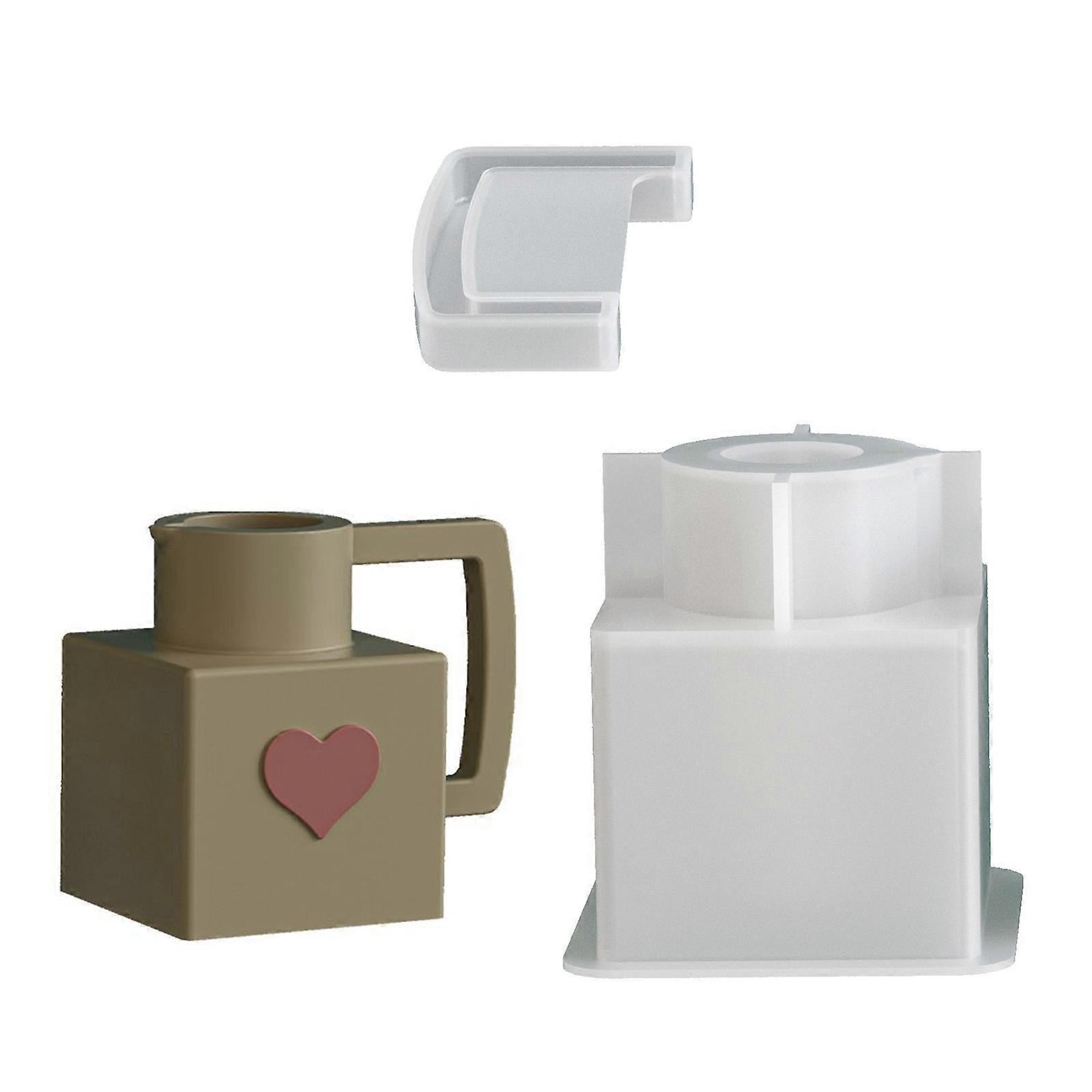 Silicone Heart Shaped Cup Mould For Resin Craft And Storage Container With Smooth Surfaces Multicolor