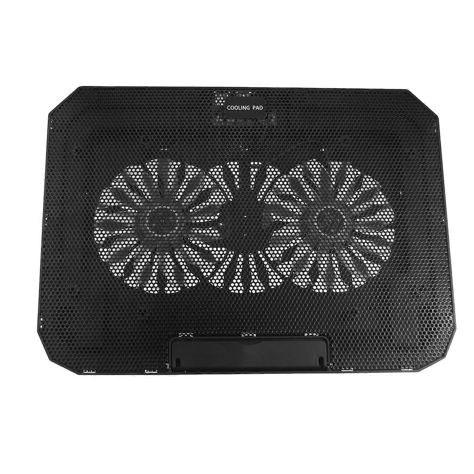 Adjustable Height Laptop Cooling Pad Double Quiet Fan Integrated Phone Dock Metal Mesh Computer Cooling Solution Multicolor