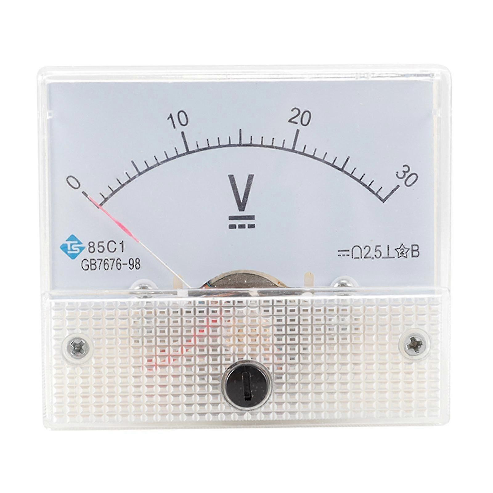 85C1 Analog Panel Meter Voltmeter DC Volt Voltage Meter Gauge DC 0-30V