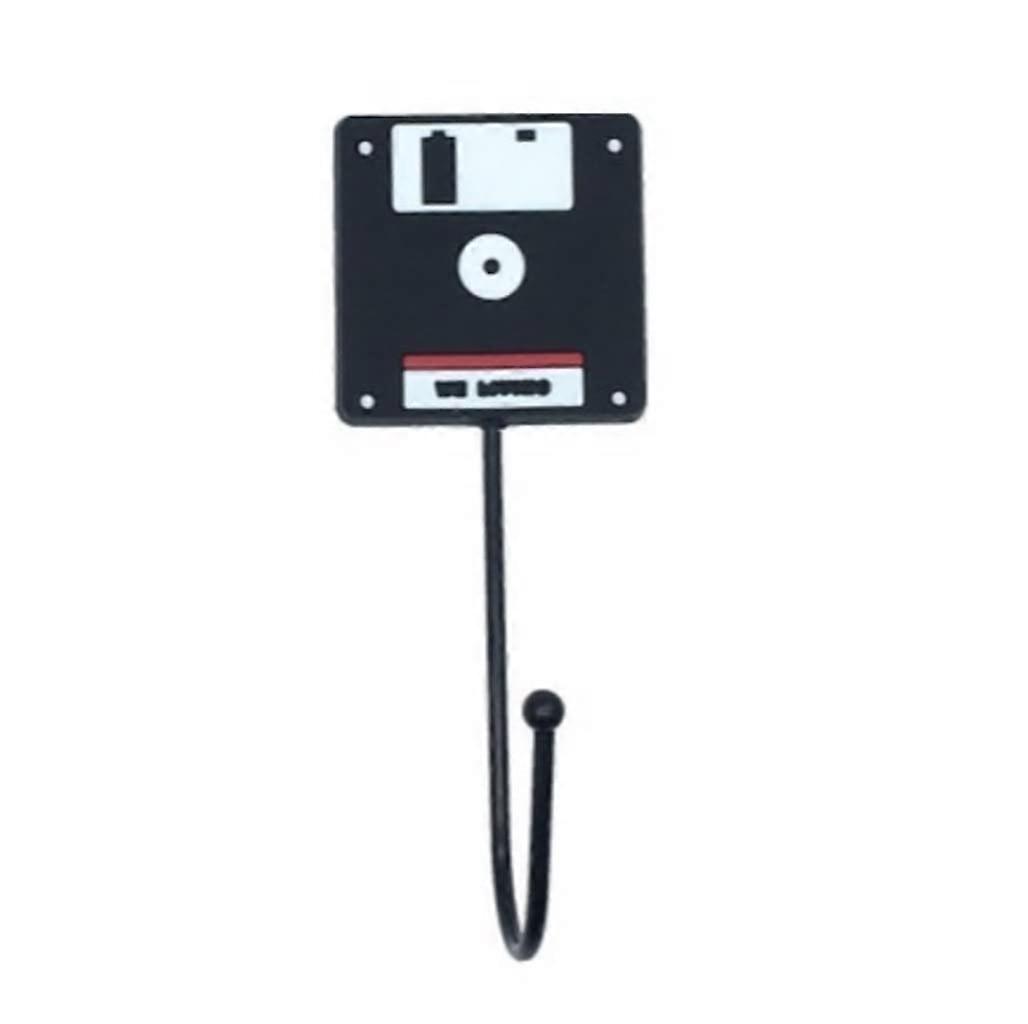 Coat Hooks Wall Mounted Retro Tape Design Decorative Hanger for Keys, Bags and Clothes