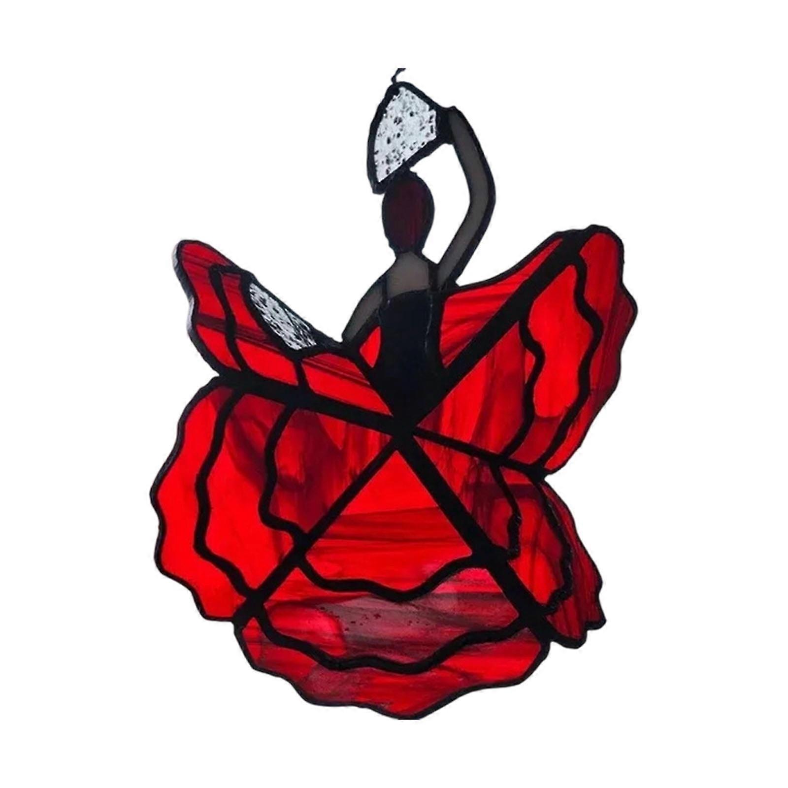 Lightweight Recycled Materials Wind Spinner Ornament Colorful Motion Decoration For Outdoor Spaces Landscape Enhancement  Red