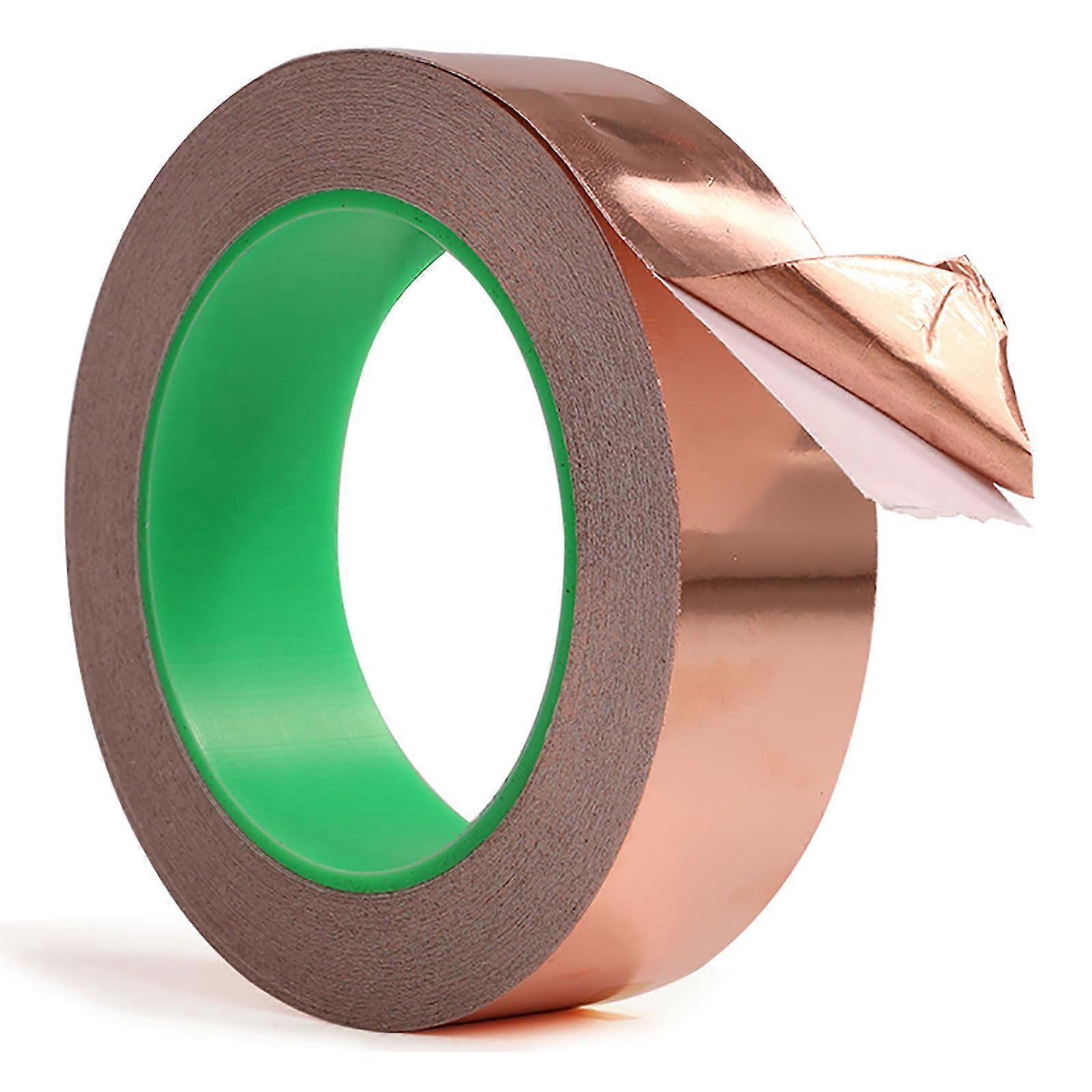Copper Foil Tape 30mm x 0.06mm with Strong Conductivity and EMI Shielding for Electronics and LED