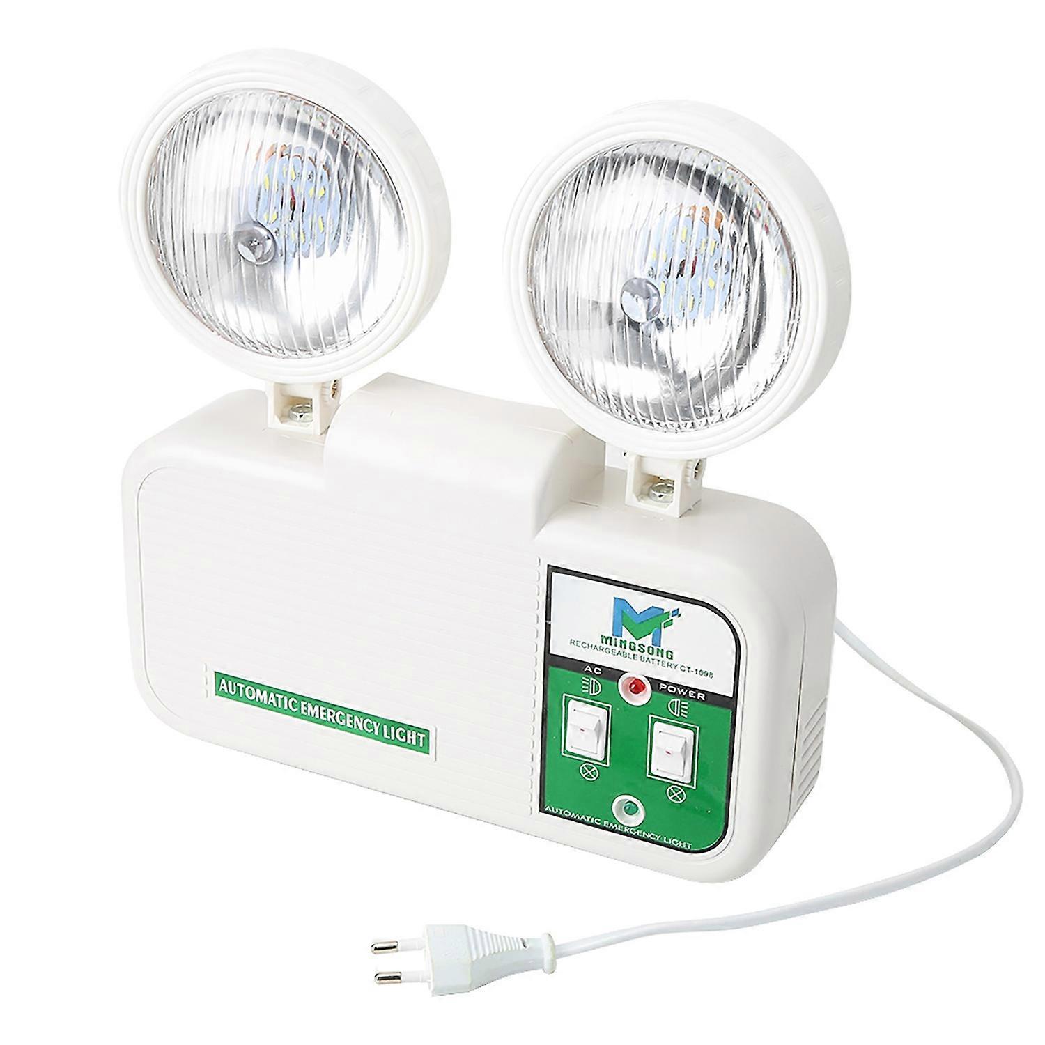 2W Dual Lamp Head Exit 9 LEDs Emergency Light