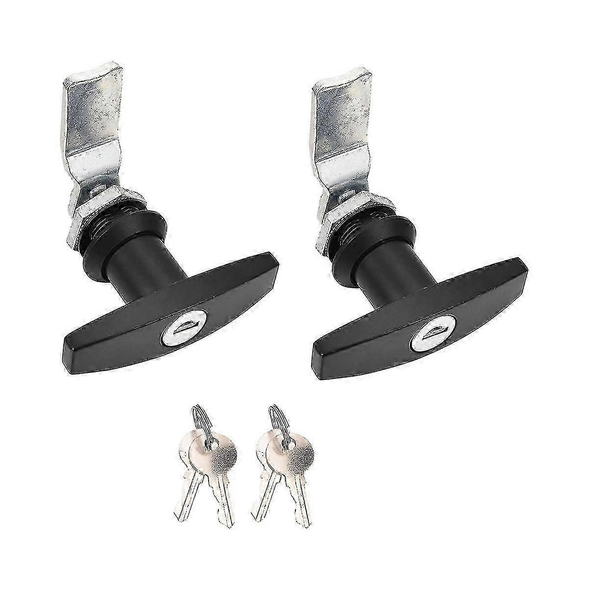T-handle Door Lock Truck Cap Locking With 2 Keys For Most Brand Of Truck Cap Toppers Tops Black