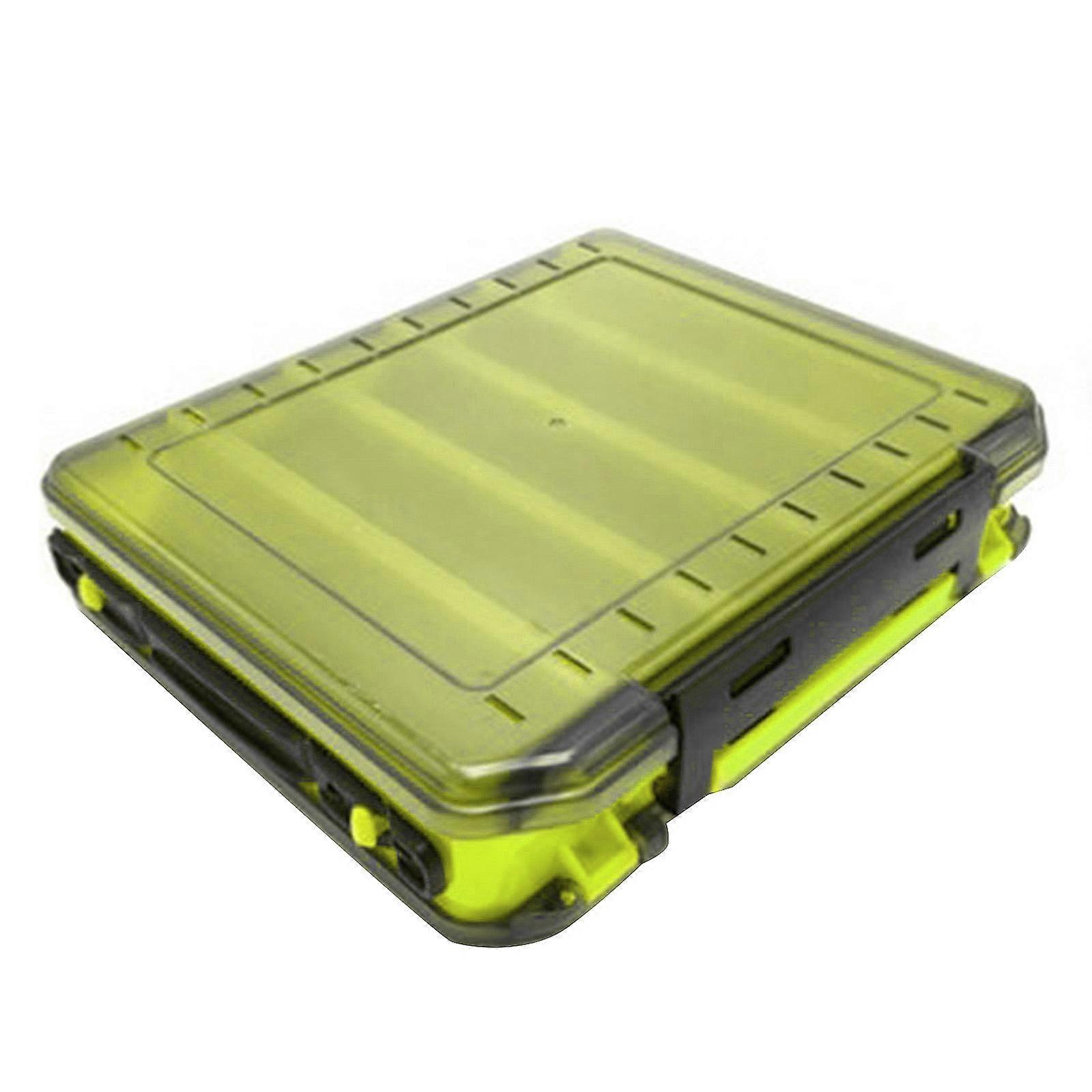 Vissen Tackle Box Vissen Kunstaas Opbergdoos Sieraden Maken Bevindingen Organizer-Dubbelzijdig Vissen Aas Container Case Geel M