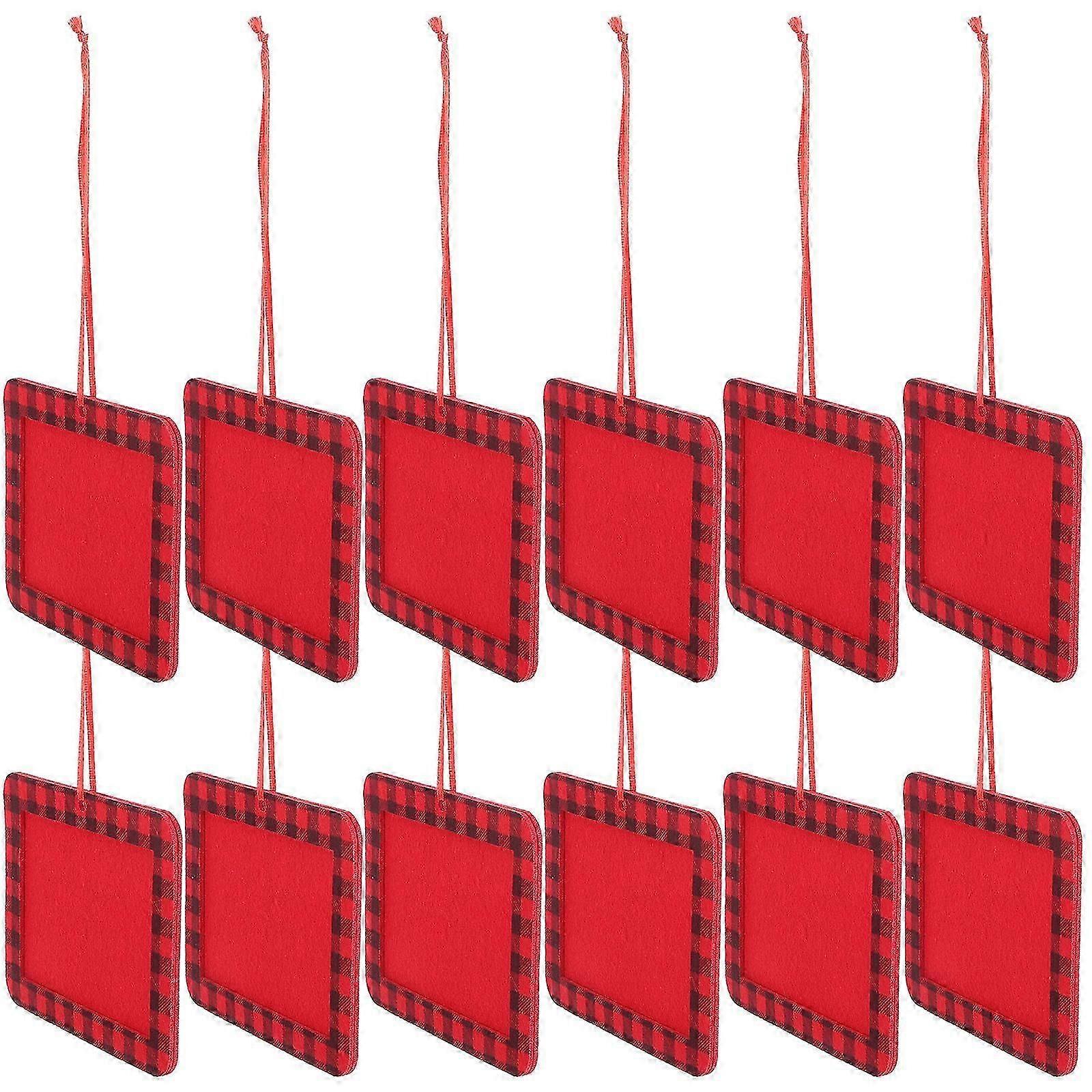 Christmas Style Hanging Photo Frame Decor 60 Pcs Suitable For Holiday Decorations Create Atmosphere Red Rectangle Shape