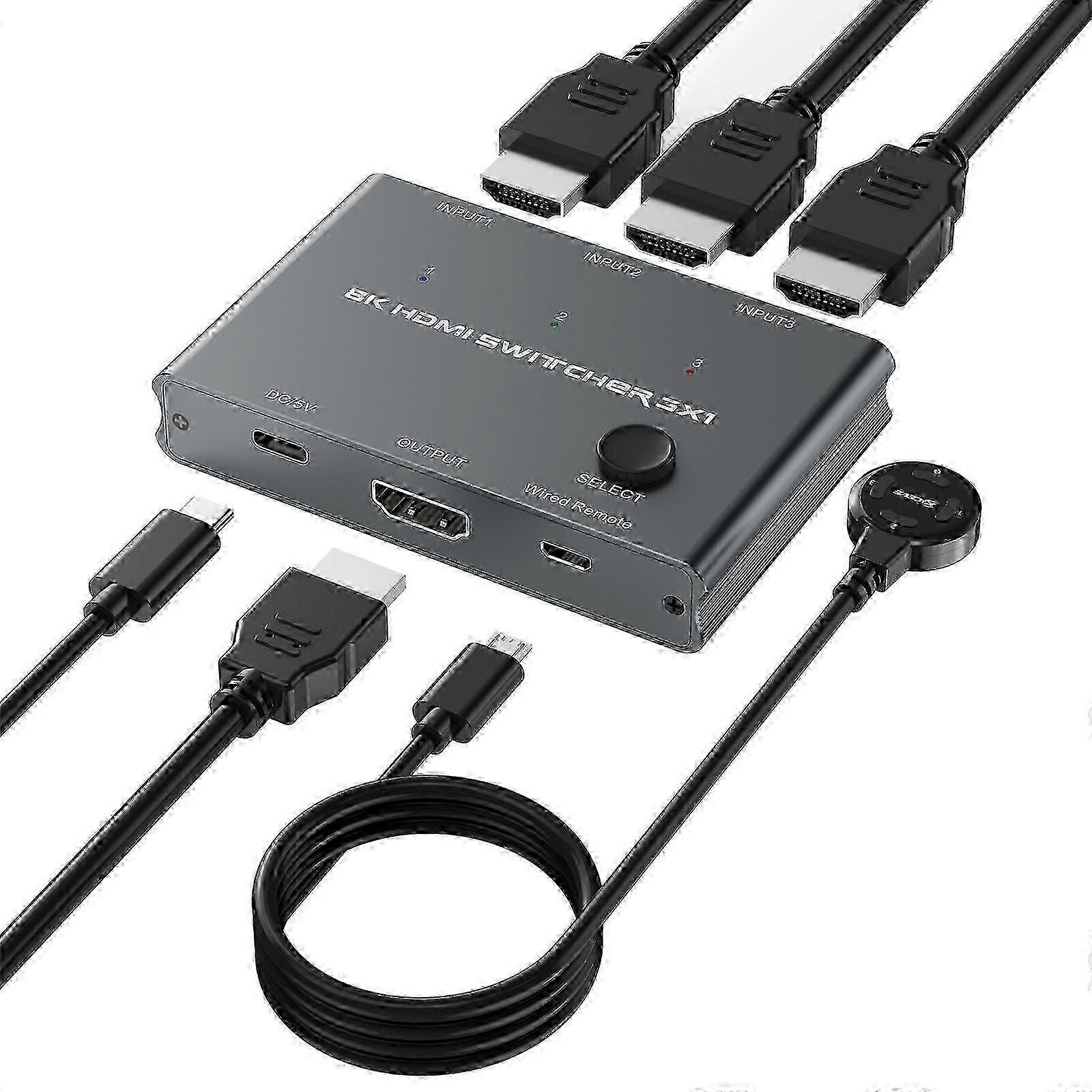 3 In 1 Out HDMI Switch 8K 60Hz / 4K 120Hz Computer HD Conversion HD31 3 In 1 Out