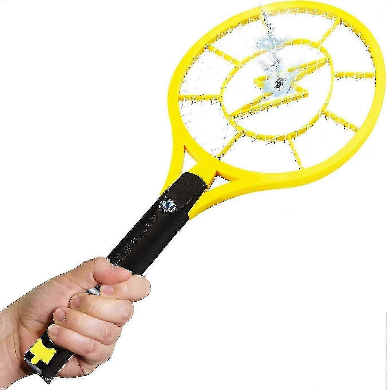 Electric Mosquito Swatter/Bug Zapper with Rechargeable Battery, and Removable Flash Light and Handle Light