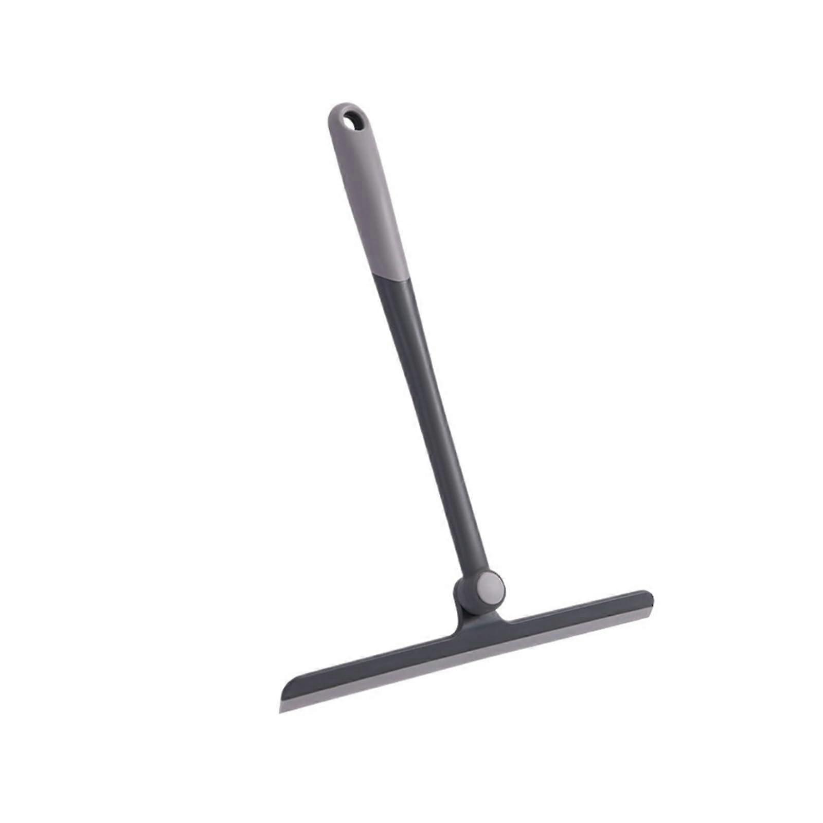 Window Squeegee 360° Rotating Shower Glass Door Cleaner with Hook for Bathroom Windows (Black)