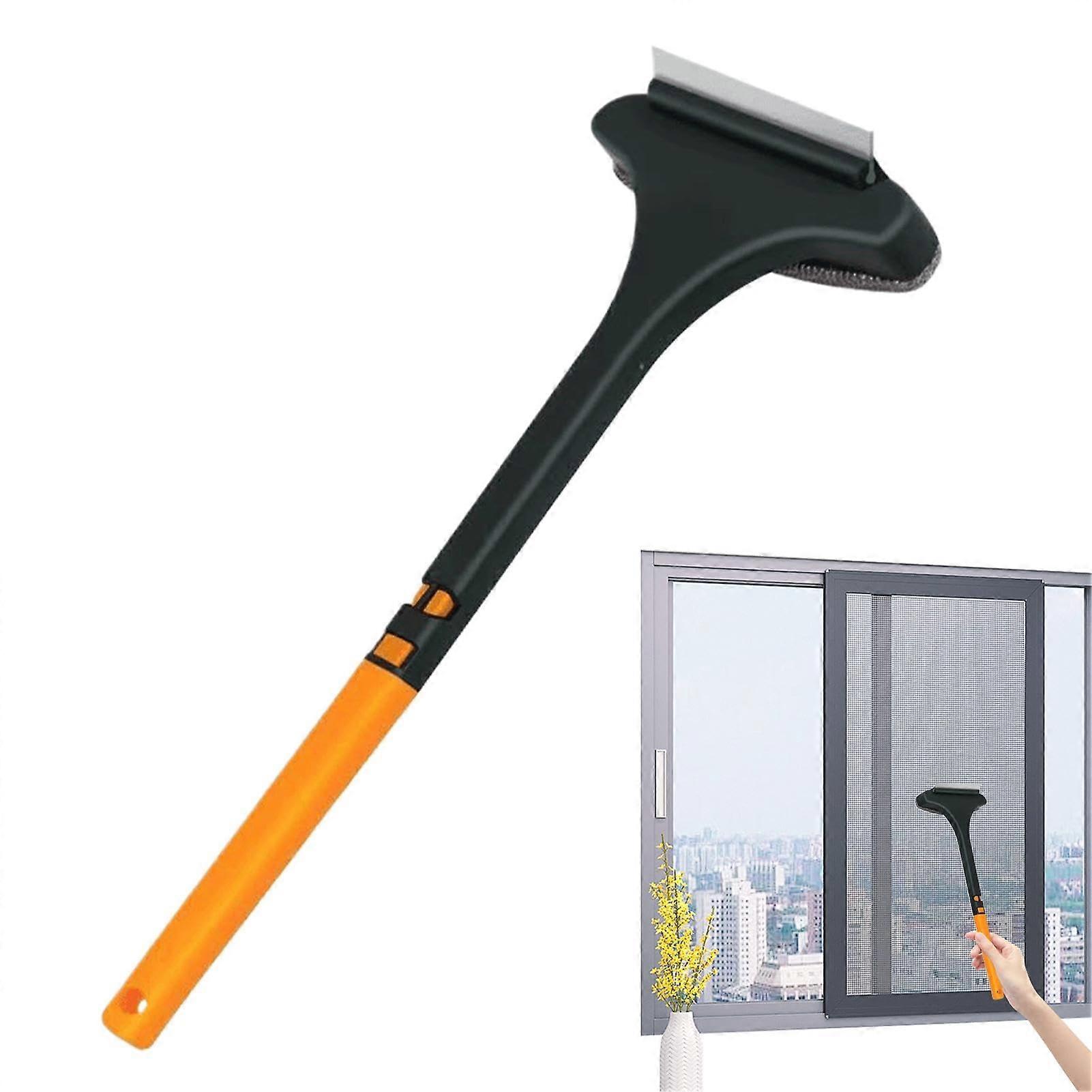 Window Screen Cleaning Brush with Squeegee for Glass, Sofa, Wall, Car and Home Windows