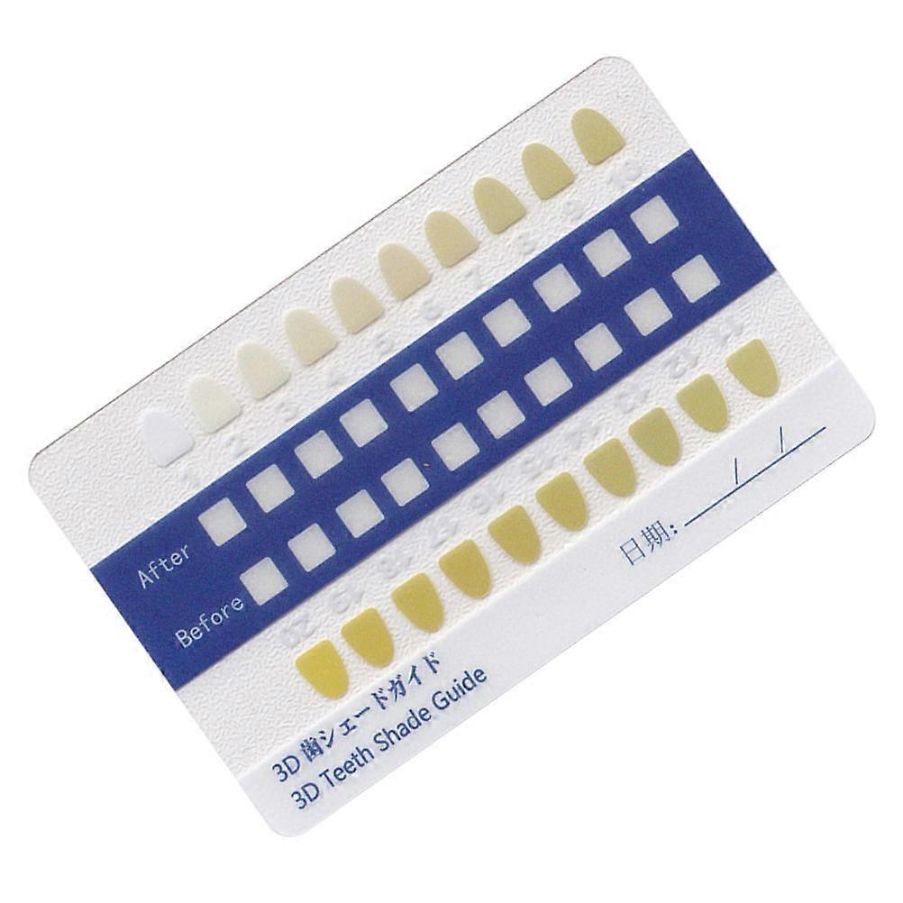 Tooth Color Contrast Cards Comparison Teeth Shade Guide for Dental 3Sets
