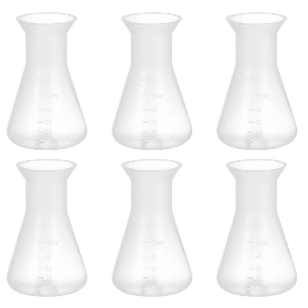 Plastic Flask Experiment Professional Erlenmeyer Glass Beaker Triangle Conical Child 18 Pcs