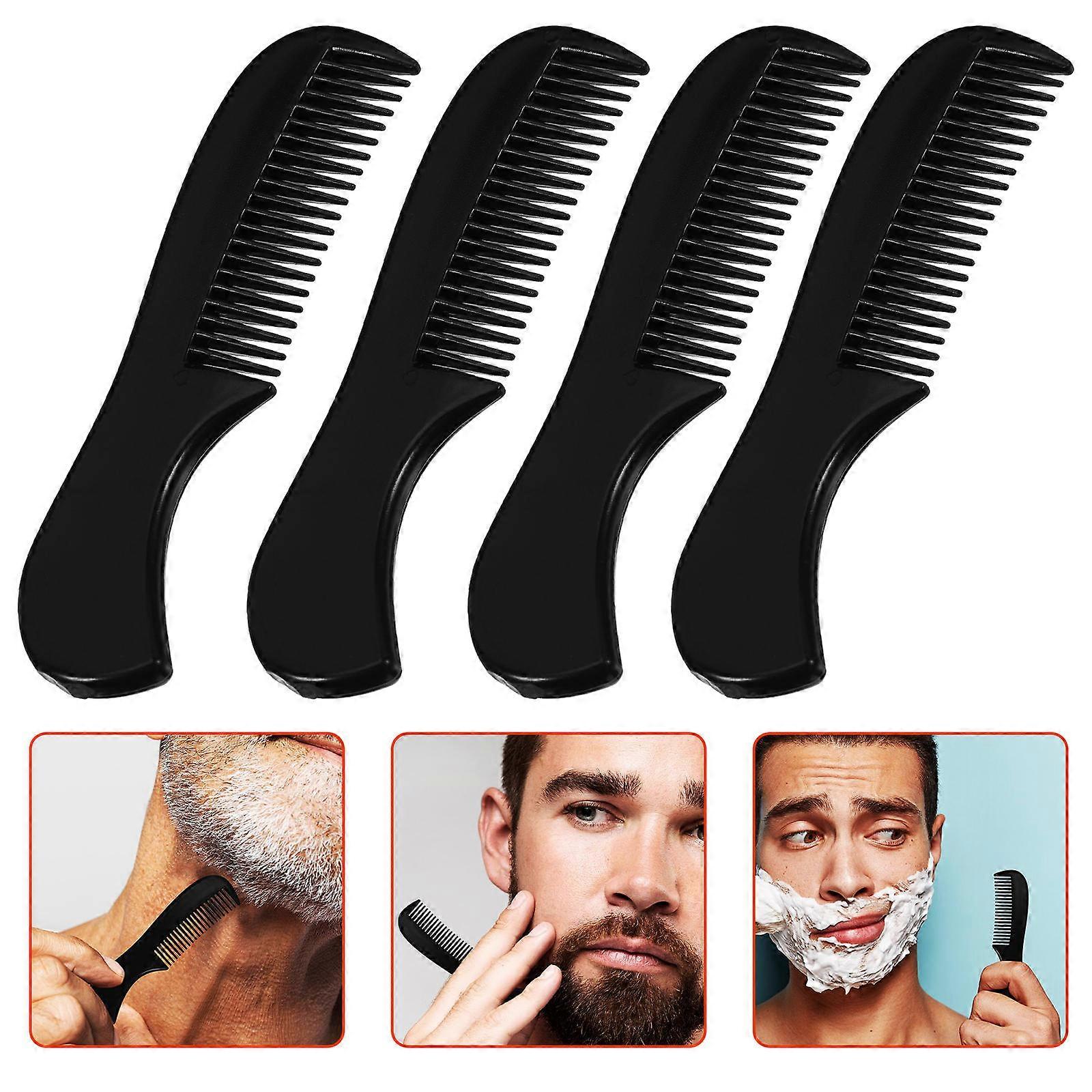 10Pcs Mustache Comb Plastic Beard Comb for Pet Use Effective Grooming