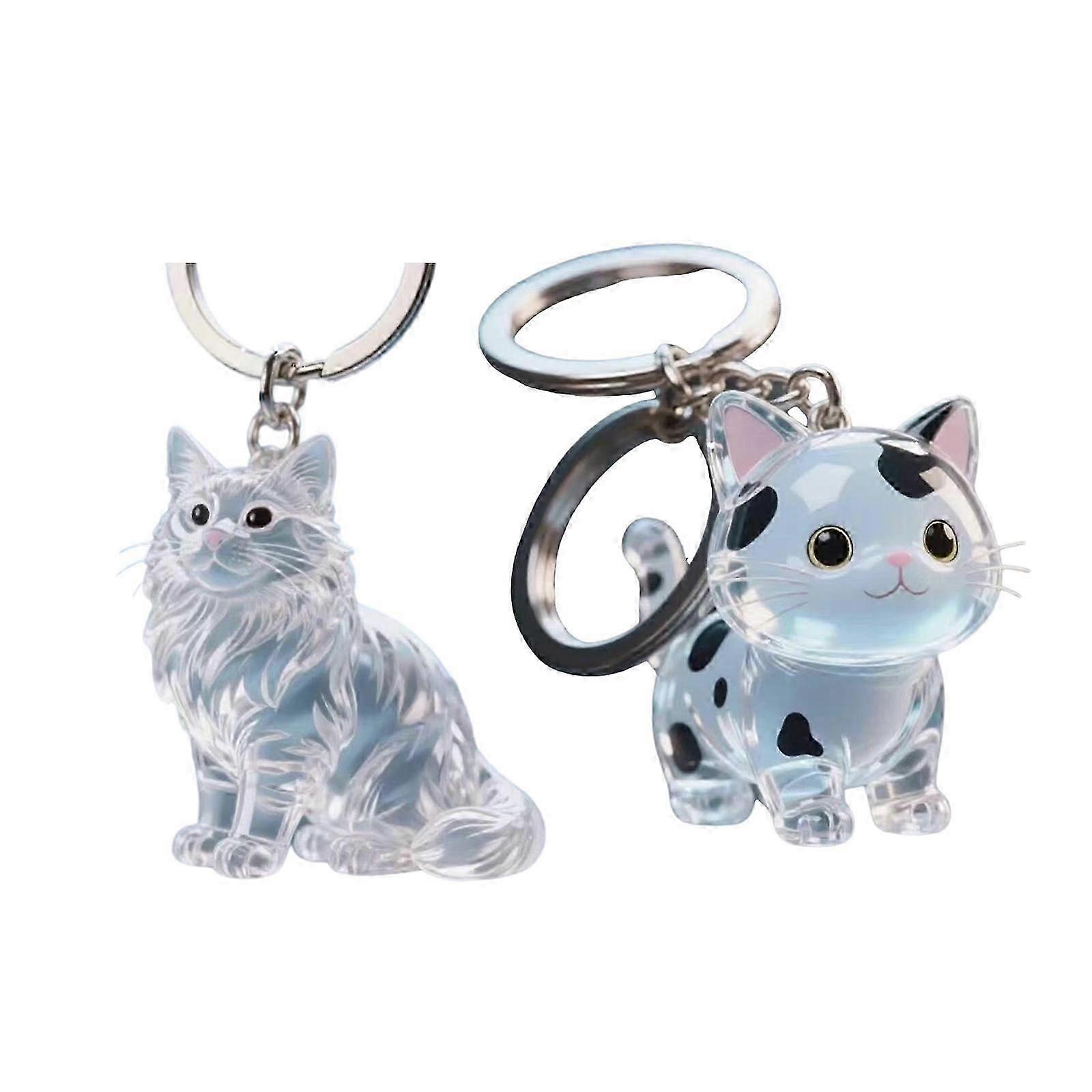 Lightweight Plastic Pet Furs Keepsakes Keychain Cats Hair Collection Container Ornament Keychain Mementos Keyring Multicolor