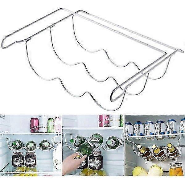 Fridge wine rack, made of iron, size 330x115x310mm, stackable for space utilization