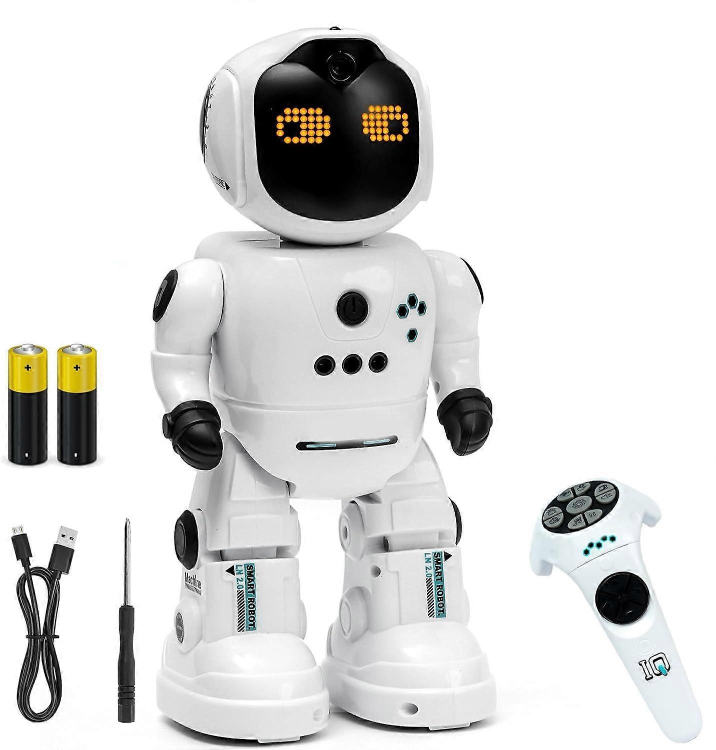 Interactive Smart Robot with Remote Control for Kids Age 4+, Educational Programming Toy with Touch