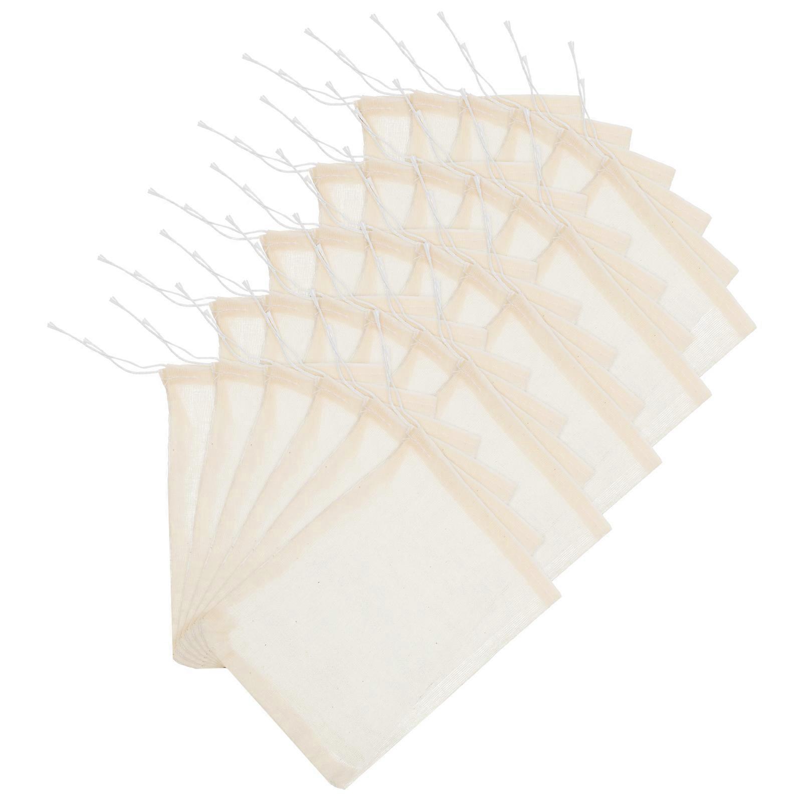 Gauze Soup Bag with Traditional Drawstrings for Boiling Tea 30Pcs Set