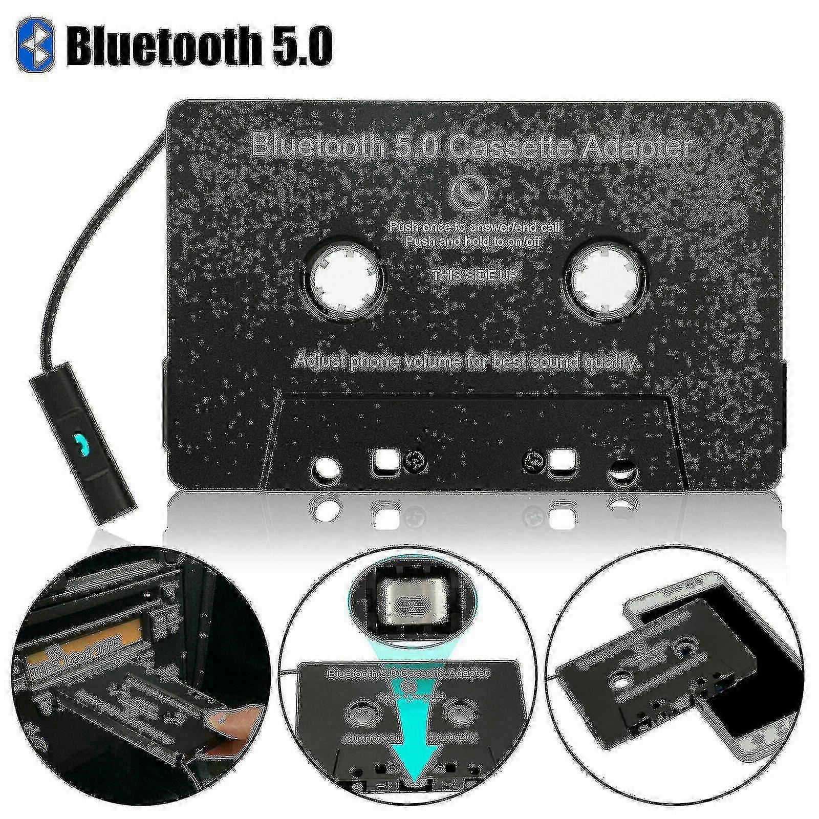 Cassette Bluetooth Adapter for Car Audio with Aux Input 5.0