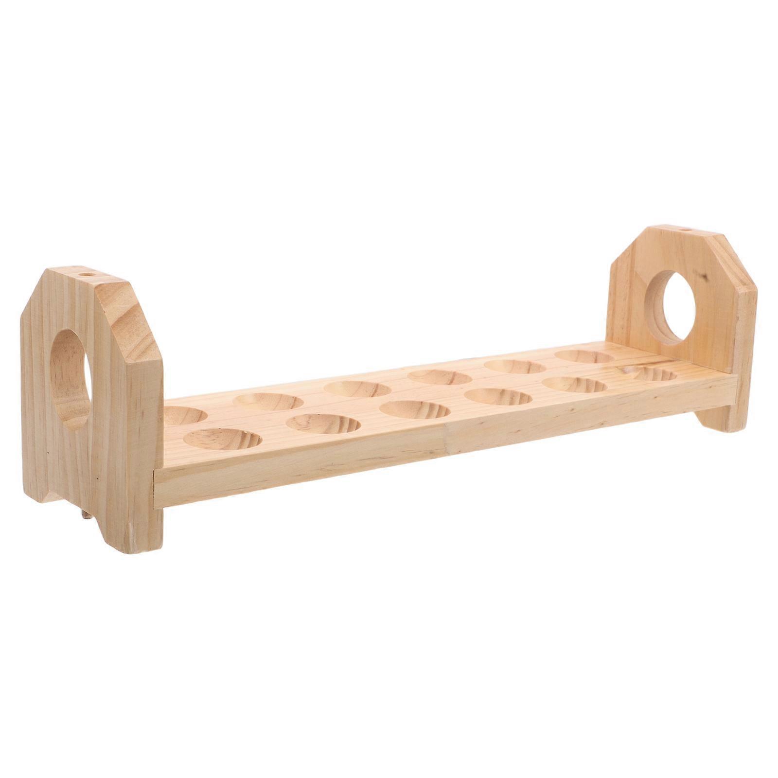 Kitchen Egg Storage Rack Wooden Holder for Countertop Use