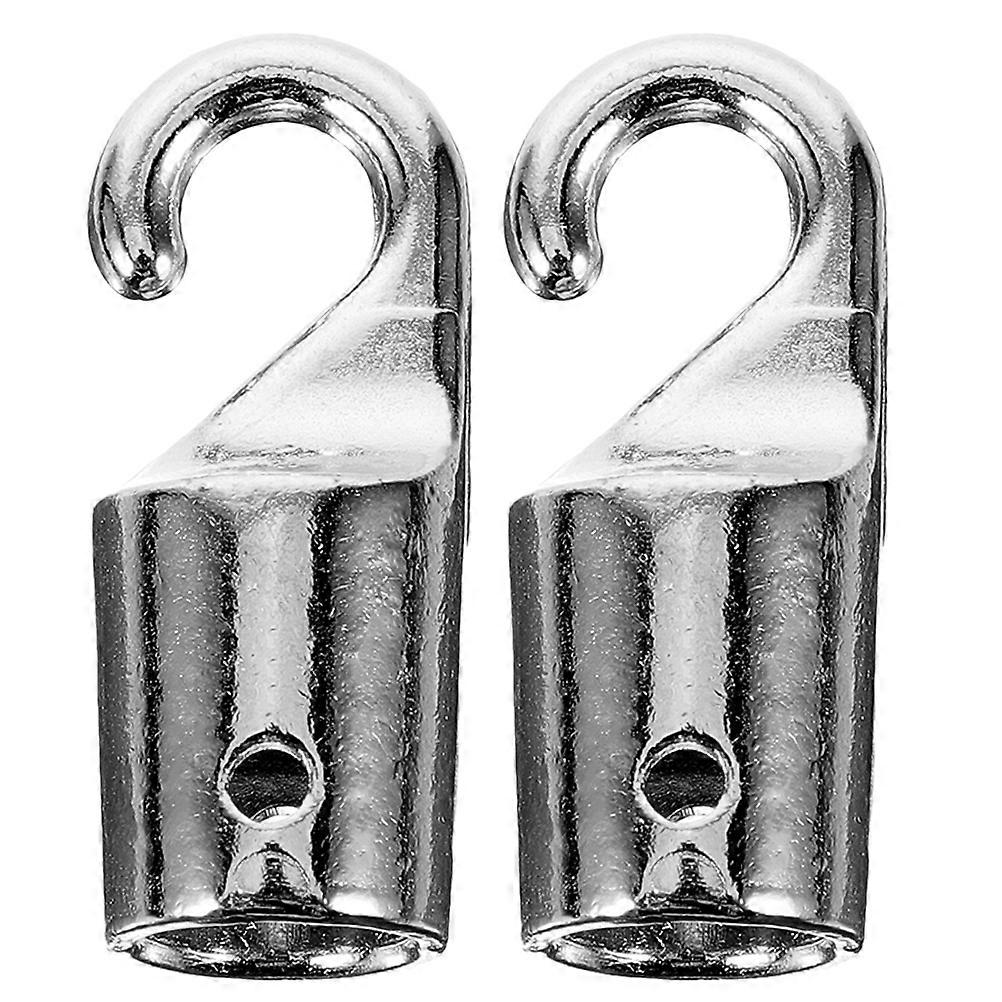 Silver Alloy Blind Wand Replacement with Hook for Blinds 2Pcs