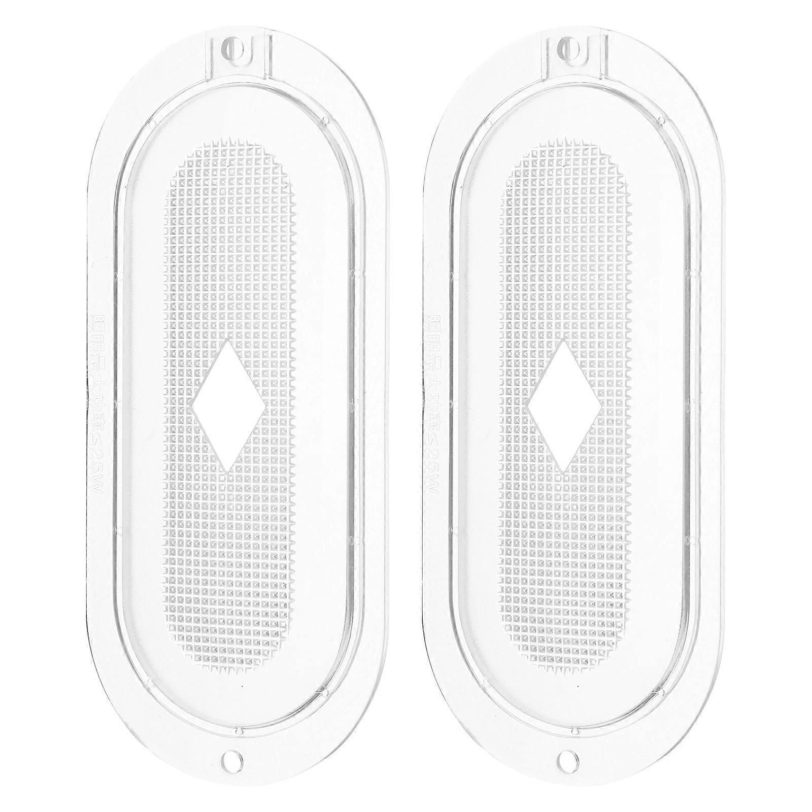 Range Hood Light Lens Replacement for Kitchens Transparent Plastic 2Pcs Set
