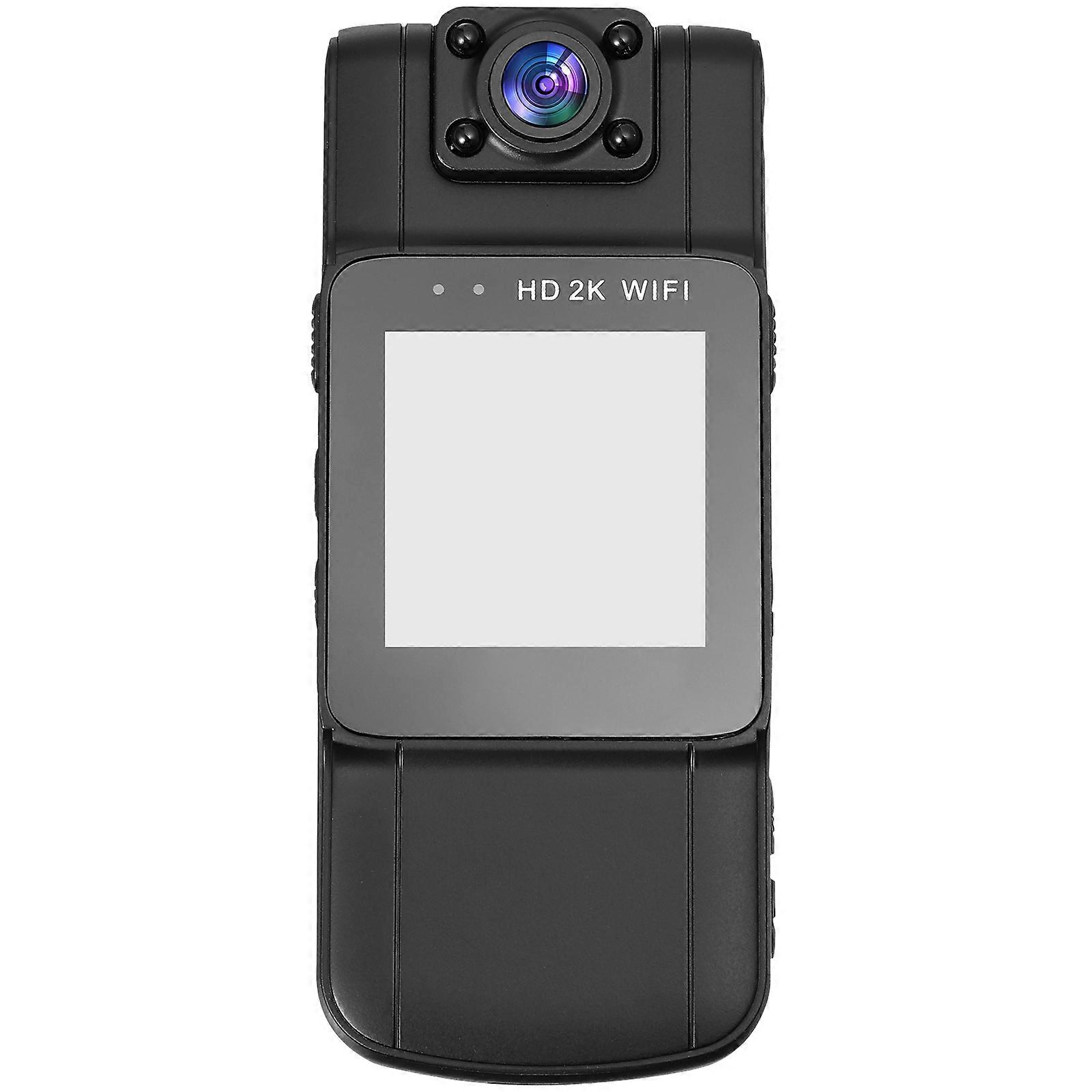 High-Definition Video Recorder Back Clip Camera for Security Monitoring Outdoor Use in Black Abs with Night Vision 1Pack