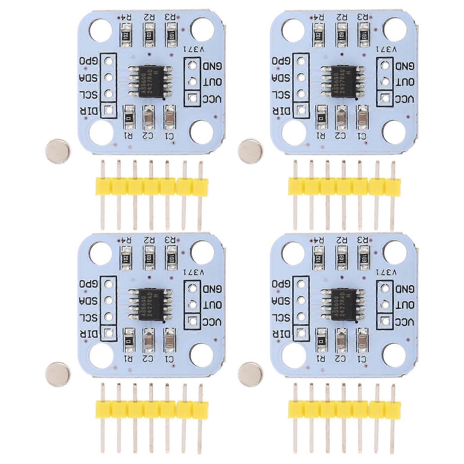 Accurate Magnetic Encoder Sensor Module for Angle Data 4Pcs Silver