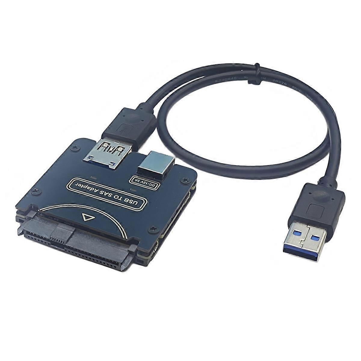 SAS to USB3.0 Converter SAS 29Pin SFF-8482 to USB Adapter US PLUG