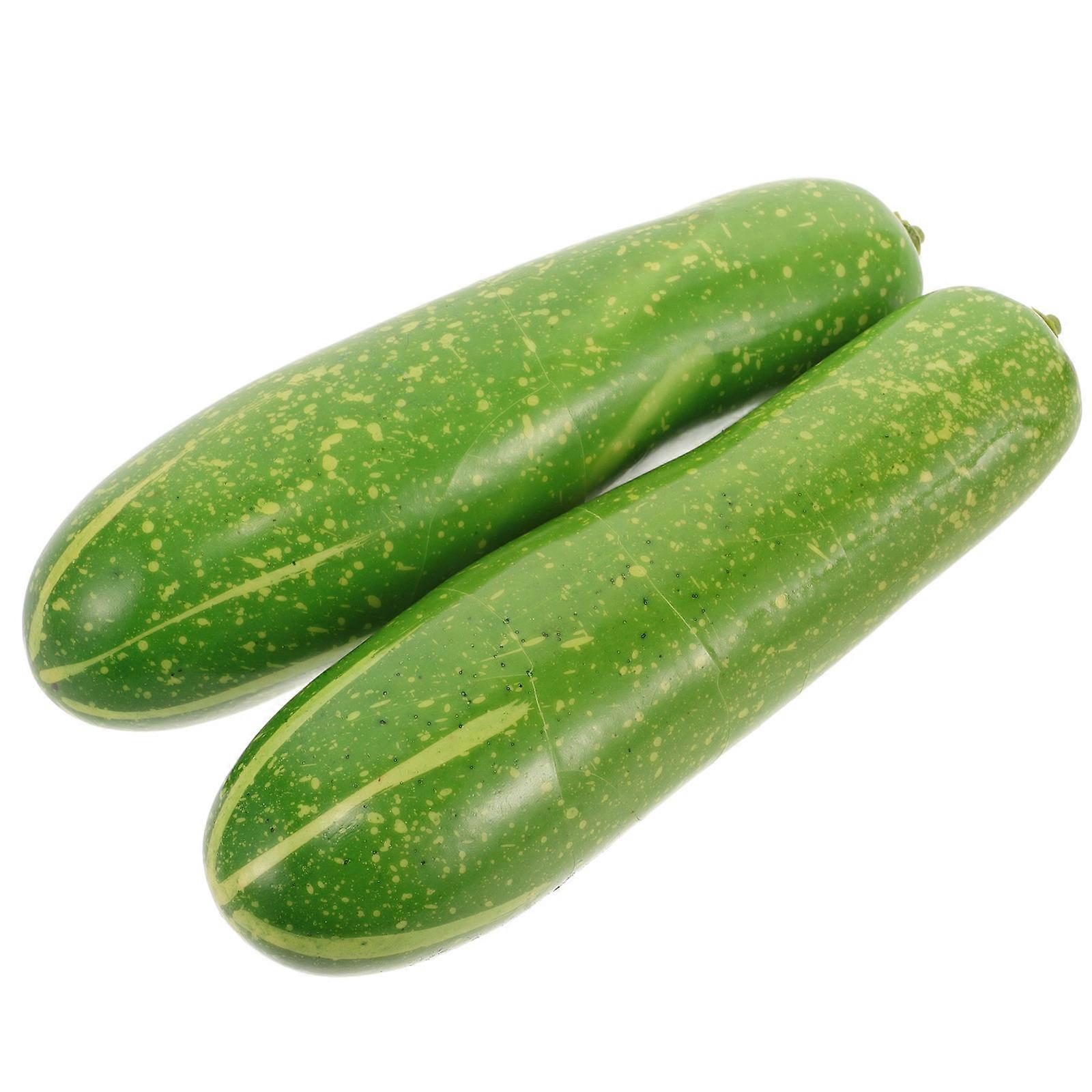 Restaurant Cucumber Props for Decoration 2Pcs Lifelike Simulation Vegetable Models