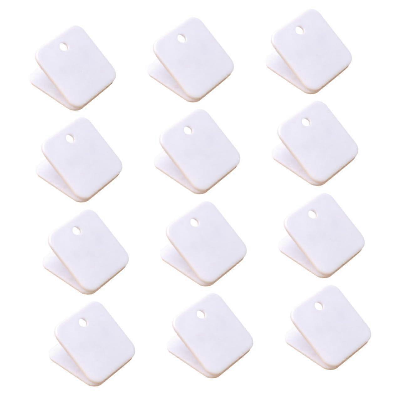 12pcs Transparent Square Plastic Paper Clips and Binder Clips for Secure Document Organization