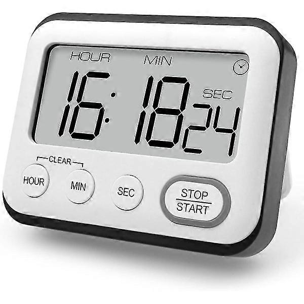 Kitchen Timer Alarm Clock Multifunctional Digital Cooking Timer With Large LCD Screen Magnetic Stopwatch Timer With Clock Alarm Clock Magnet