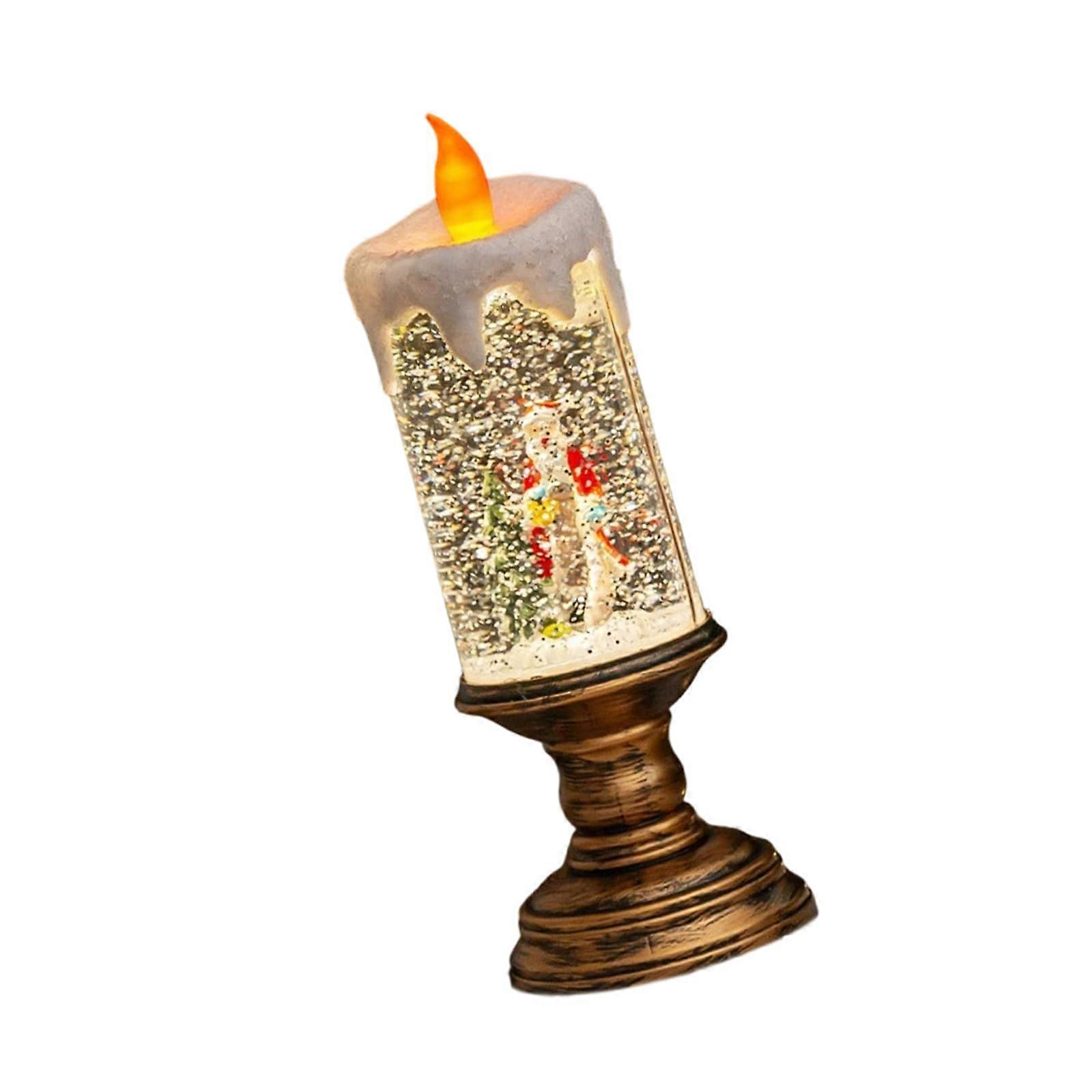 Christmas LED Snow Globe with Warm Glow and Swirling Glitter Effect for Festive Home Décor