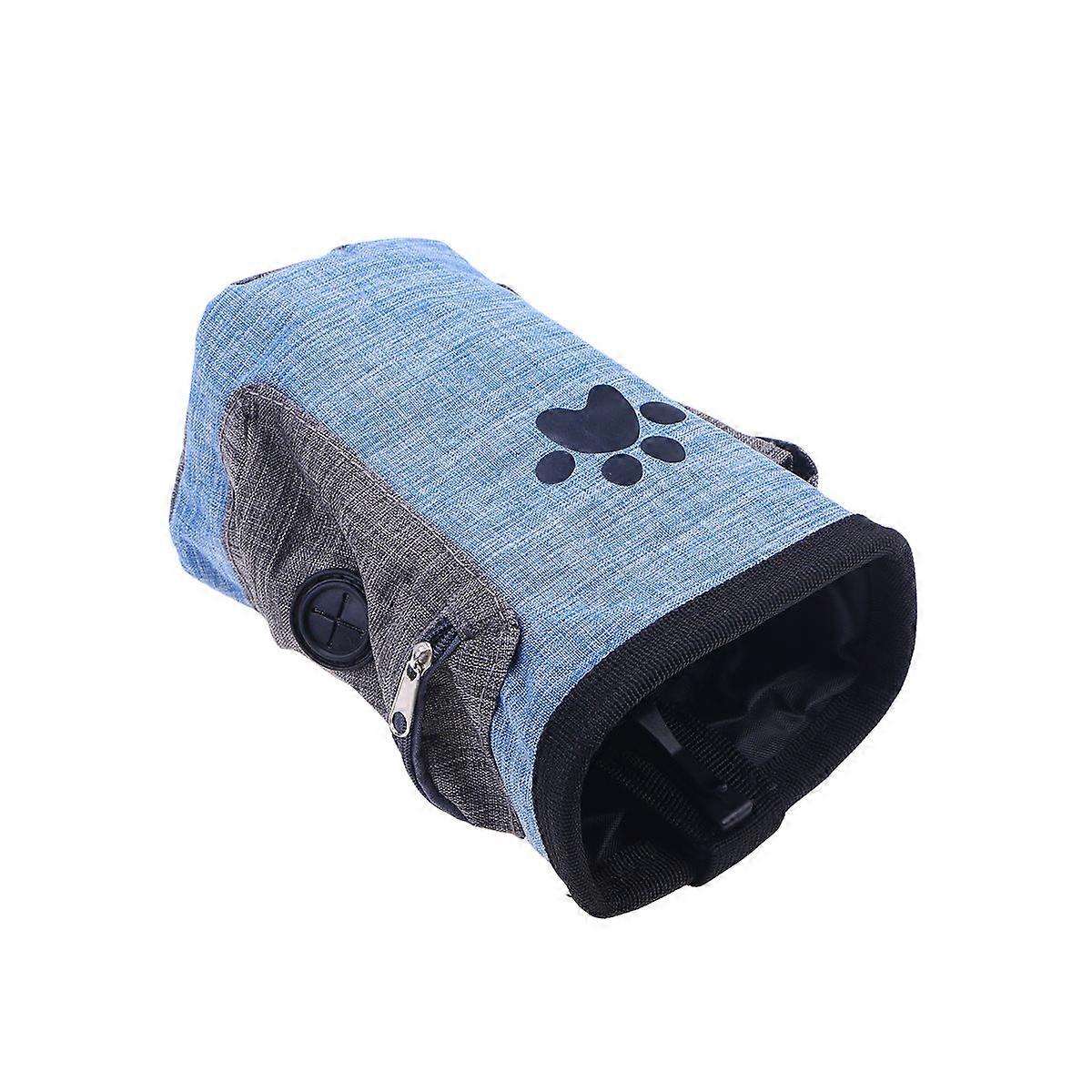 Dog Training Bag Pet Treat Pouch for Stuff Holding 2Pcs Blue Drawstring
