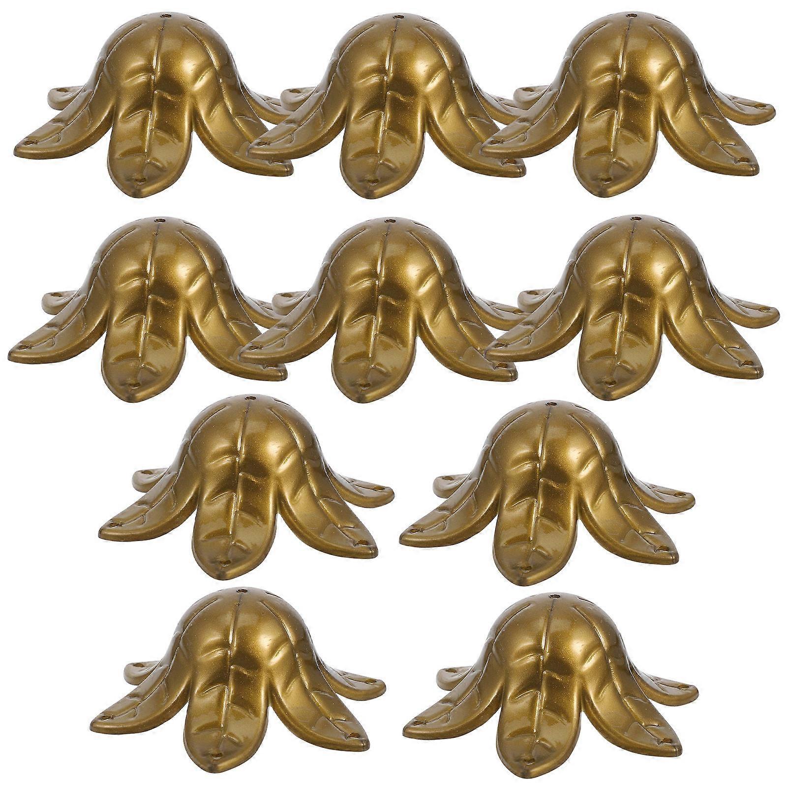 Wind Chime Parts Bead Cones Golden Plastic Shaped for DIY Projects 10Pack