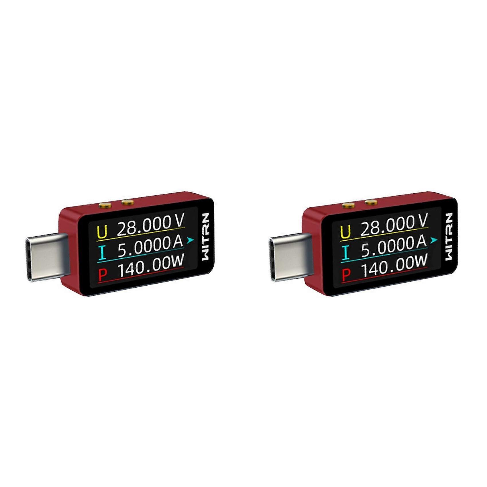2X WITRN CC1 USB Voltage & Current Meter Tester PD3.1 Digital Display Type-C 28V Power Meter