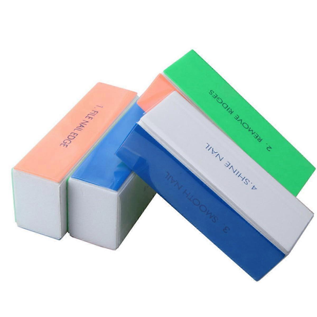 10pcs Nail Buffer Block Set for Natural and Acrylic Nails, FourSided Polishing Manicure Files