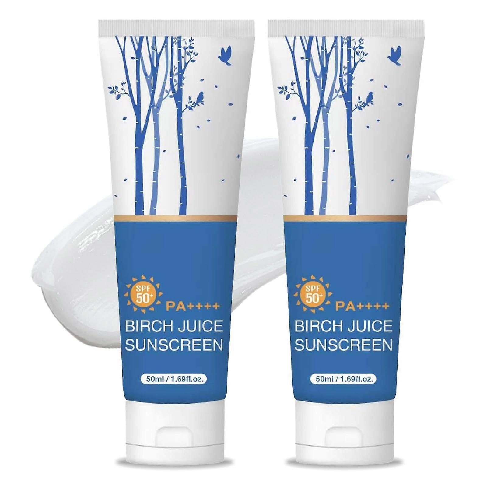 Korean SPF 50 Sunscreen for Face, Broad Spectrum, No White Cast, Deep Hydration, Reef Safe 1.69oz (2)