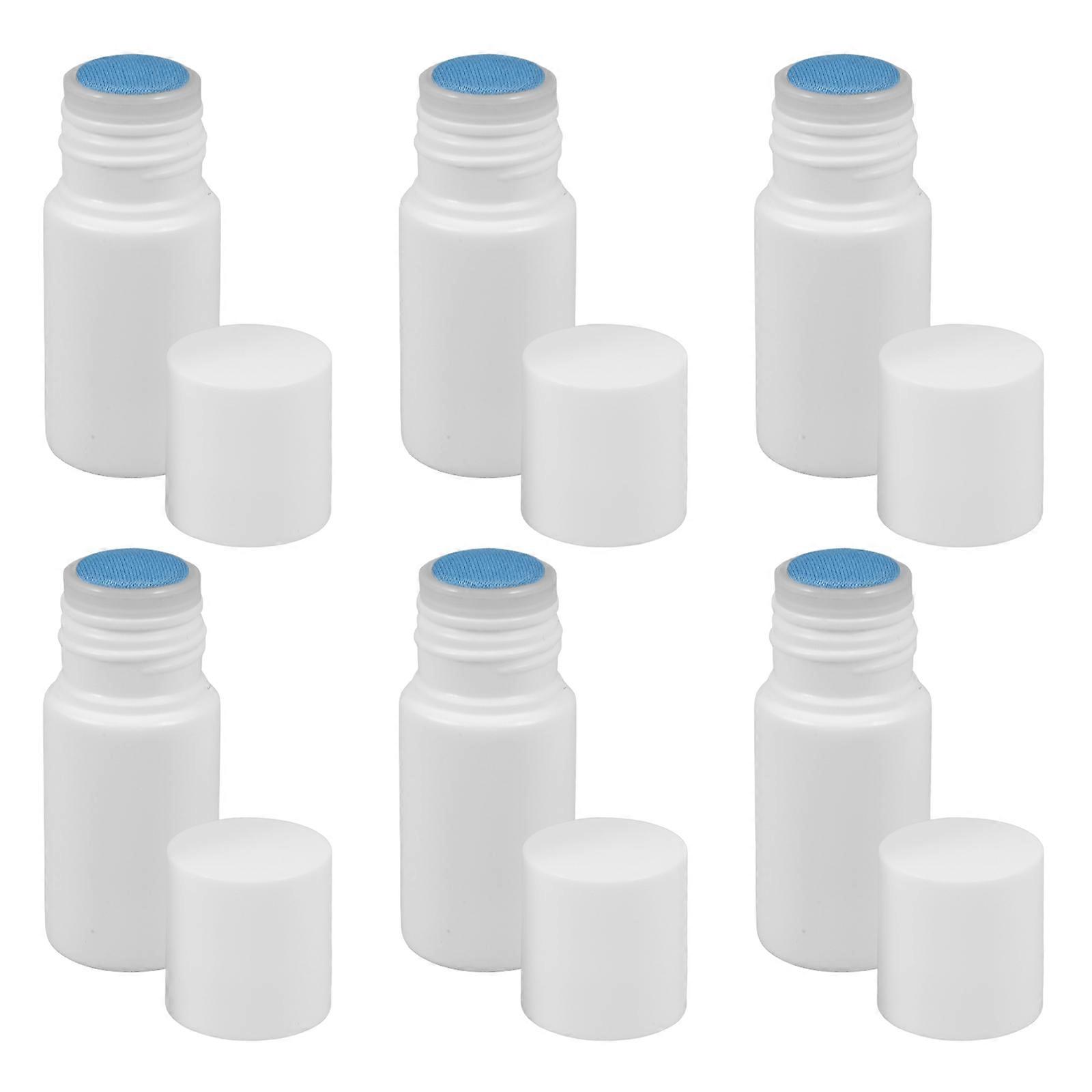Portable White Plastic Sponge Head Applicator Bottle for Storage with Even Application Travel Size 6pcs