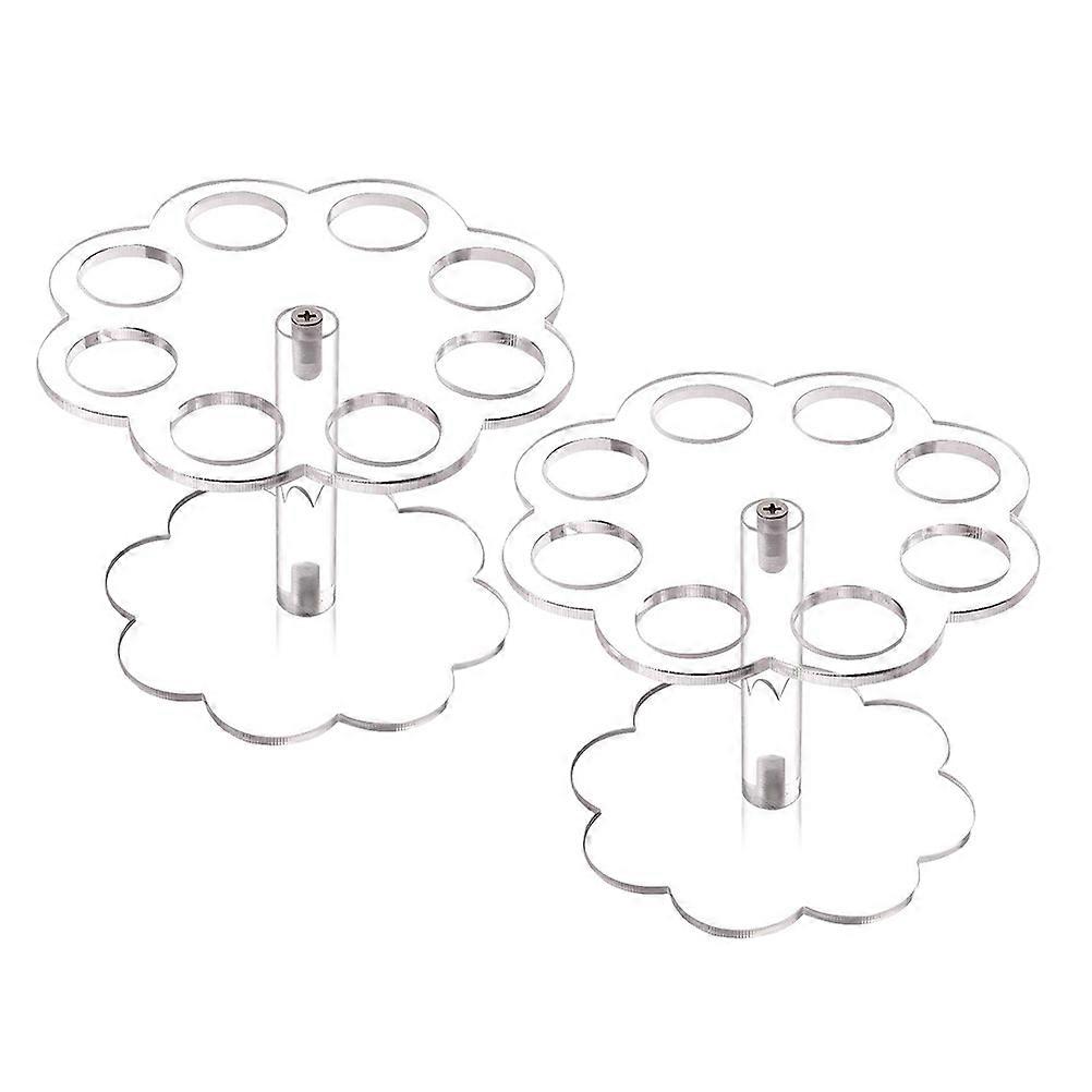 Ice Cream Cone Holder Acrylic Display Stand for Storage Use 8Pcs Transparent