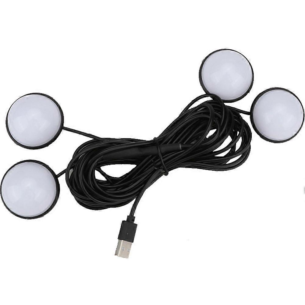 Universal Car Light Atmosphere Lights USB Refit Light 4pcs Led Decorative Light Foot Lights Interior