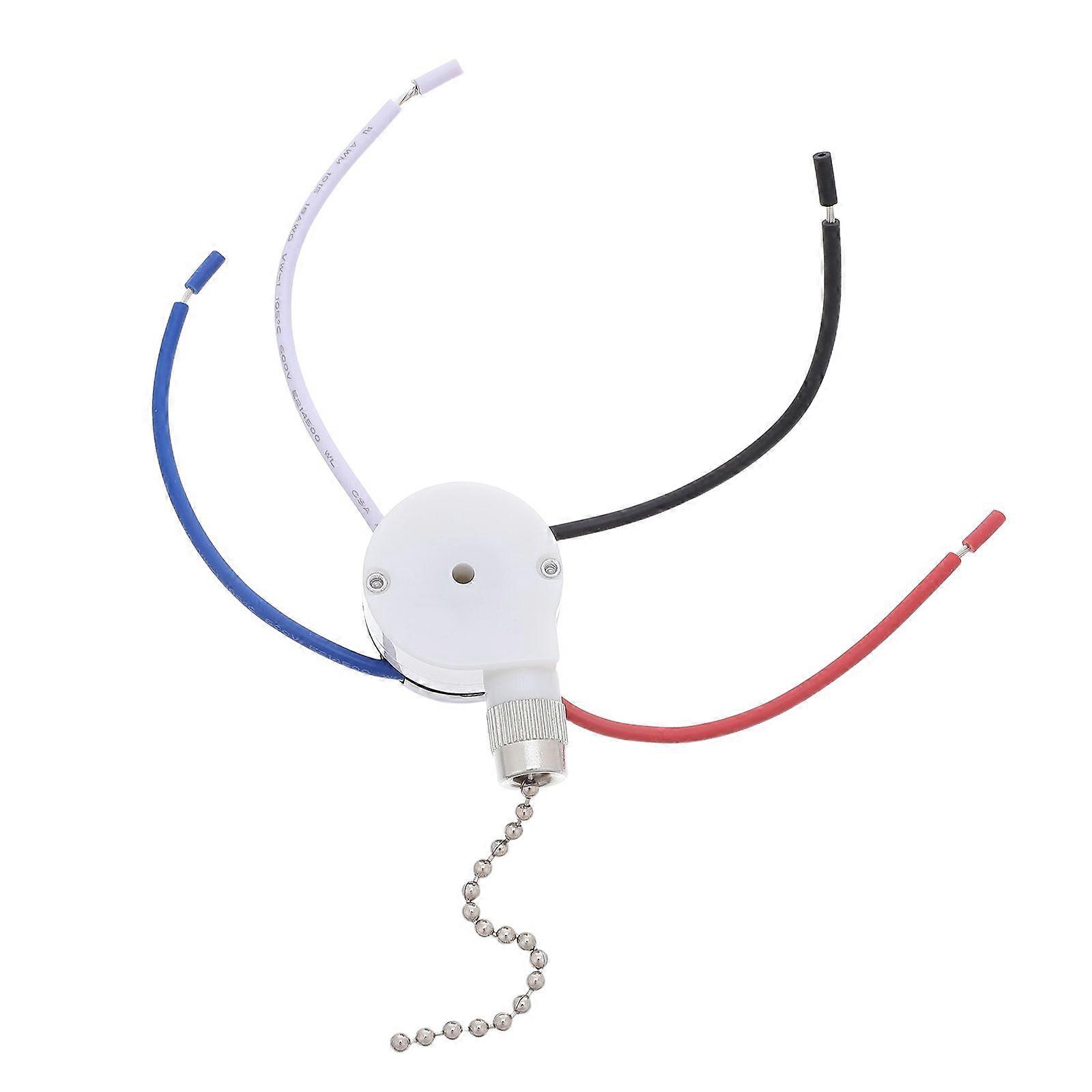 Pull Chain 3-gear 4-wire Ceiling Fan Light Replacement Lamps Fan Supply