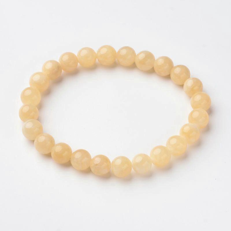 Natural Jade Round Bead Stretch Bracelets 55mm
