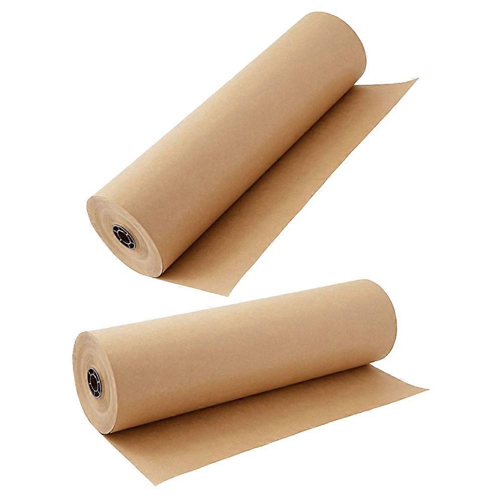 Gift Wrapping Paper Kraft Paper Roll for Gift 2 Rolls Light Brown Versatile