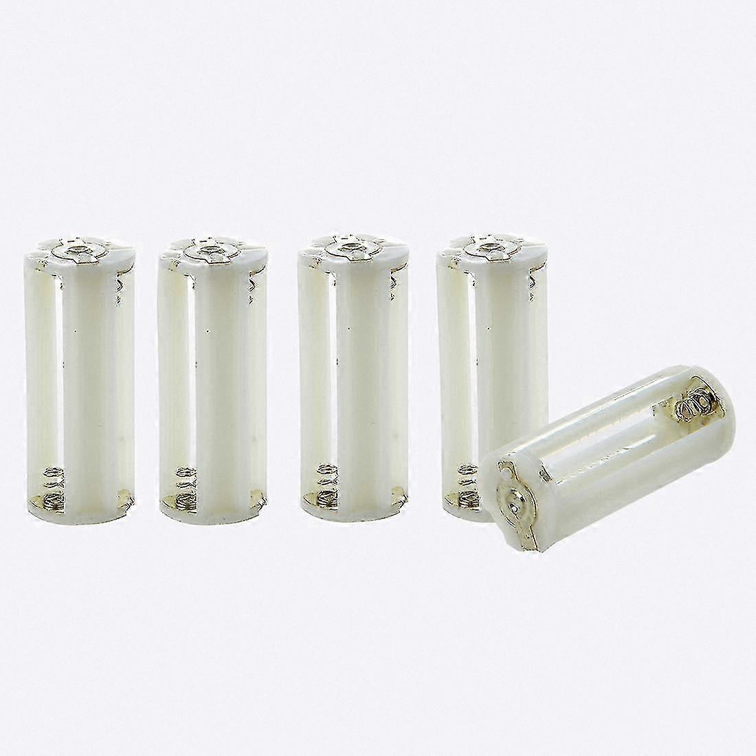 Cylindrical Flashlight with 3 x AAA Battery Holder Plastic Box (5 Pieces)