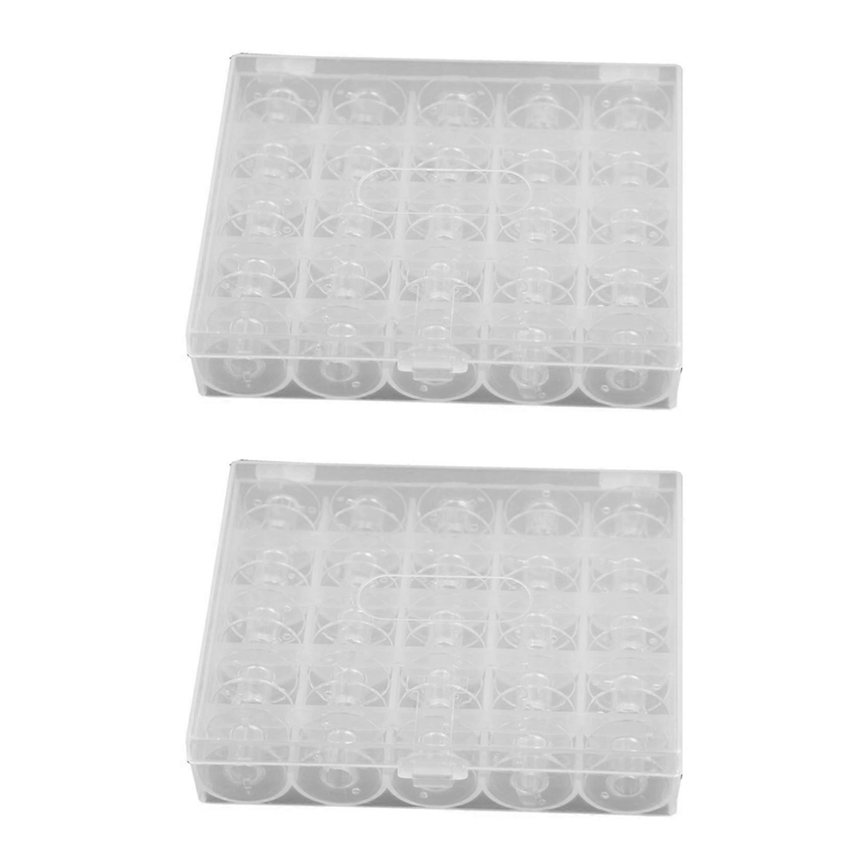 50Pcs Plastic Empty Bobbins Case for Machine